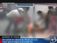 Spania. un roman si-a dat foc in plina strada (imagini socante)