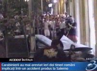 Patru români au accidentat un cuplu de italieni din Salerno