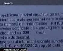 Doar in Romania Sofer prins de radar cu 500 de kmh intr-o masina veche de 15 ani