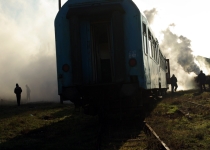 Motii isi transporta pe tren barnele si aracii