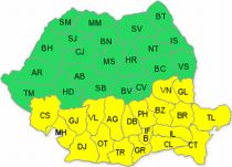Cod Galben de ninsori si viscol in jumatatea sudica a tarii, inclusiv Bucuresti. Vezi prognoza meteo