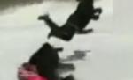 Pârtieee! Un reporter demonstrează involuntar cum se face o rotire completă în aer (VIDEO)