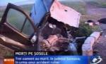 Infotrafic. Trei morţi, după ce un microbuz a lovit un cal şi s-a izbit de un cap de pod
