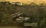 Tren de marfă încărcat cu produse petroliere, deraiat în judeţul Cluj (VIDEO)