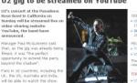Concert al trupei U2, transmis în direct, pe YouTube
