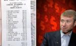 Abramovici a cheltuit 52.000 de dolari pe un singur prânz. Vezi nota de plată