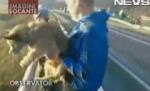 Un tânăr lituanian a aruncat un câine de pe pod (IMAGINI ŞOCANTE)