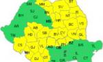 Cod galben de precipitaţii şi viscol în 25 de judeţe. Vezi prognoza meteo de week-end