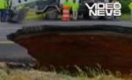 Crater de şapte metri pe o autostradă din SUA - VIDEO