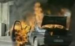 Maşină cuprinsă de flăcări în centrul Braşovului (VIDEO)
