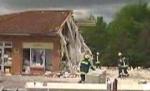 Jaf ratat la un bancomat. Au pus prea mult explozibil şi a sărit în aer toată banca - VIDEO