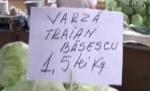 Un comerciant din Alba Iulia vinde legume cu nume de politicieni (VIDEO)