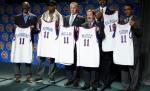 Dennis Rodman, Chris Mullin şi Arvydas Sabonis, în Basketball Hall of Fame