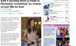 Rochia purtată de Kate Middleton la întâlnirea cu soţii Obama, confecţionată în România