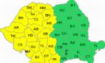 Avertizare cod galben de ploi torenţiale şi vijelii pentru jumătatea de vest a ţării. Vezi prognoza meteo