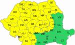 Cod galben de ploi şi grindină, în majoritatea zonelor ţării. Vezi prognoza meteo de weekend