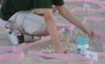 Harta României din 100.000 de chiştoace, pe o plajă din Vama Veche