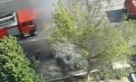 Un taxi s-a făcut scrum lângă Gara Basarab din Bucureşti