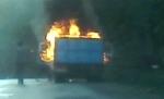 Botoşani. Un camion de mare tonaj a luat foc pe şosea
