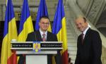 Băsescu şi Ungureanu au analizat azi la Cotroceni "reîntregirea" salariilor şi scăderea CAS