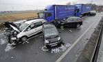 Accident în lanţ pe DN1. Şase autovehicule, între care trei TIR-uri, s-au ciocnit în judeţul Alba