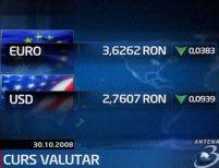 Moneda europeană pierde teren în faţa leului. Un euro, cotat la 3.6262 lei