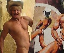 Penis folosit pe post de pensulă de un pictor australian (FOTO şi VIDEO)