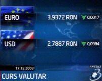 Leul, în uşoară apreciere. Moneda europeană, cotată la 3,9372