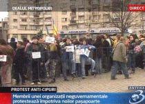 Obsesia lui 666. Protest anti cipuri în centrul Capitalei