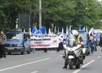 Protest al Blocului Naţional Sindical, cu Che Guevara pe umăr (FOTO)