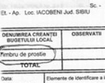 Bătaie de joc pe bani publici: Chitanţă cu timbru pe prostie (FOTO)