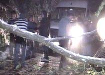 Vremea rea a lăsat fără curent electric mai multe localităţi şi a blocat traficul rutier în unele zone