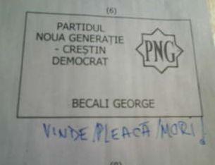 "Vinde, pleacă, mori!", în loc de ştampilă: Suporterii Stelei îl contestă pe Gigi Becali şi în cabina de vot (FOTO)