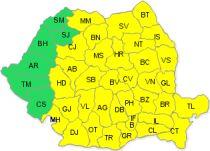 Cod Galben de ger, în 35 de judeţe. Vezi prognoza meteo pentru unul dintre cele mai reci weekend-uri 