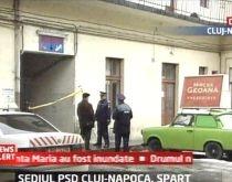 Sediul PSD Cluj, spart de autori rămaşi necunoscuţi