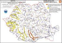 Codul Portocaliu de inundaţii, prelungit  pe râurile din patru judeţe. Vezi prognoza meteo