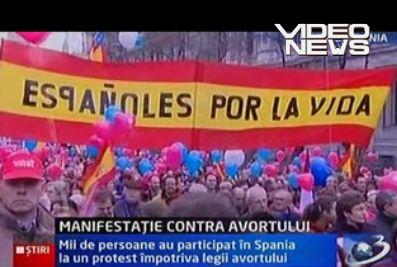 Madrid: Protest faţă de adoptarea noii legi a avorturilor