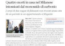 Patru români au murit intoxicaţi cu monoxid de carbon la Milano (VIDEO)