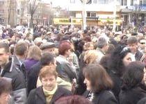 Sute de băimăreni cer eliberarea primarului Cristian Anghel (VIDEO)