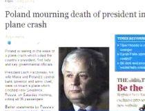 Tragedia aviatică de la Smolensk şi implicaţiile acesteia, dezbătute în presa internaţională