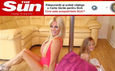 Mamă denaturată? Îşi învaţă fetiţa de 7 ani să danseze la bară