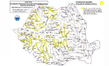 Codul Galben de inundaţii, prelungit de hidrologi. Vezi zonele vizate  