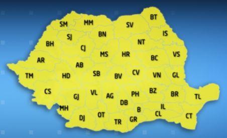 Codul Galben de caniculă, prelungit cu 24 de ore. În jumătatea vestică se anunţă ploi torenţiale şi vijelii