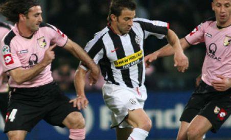 Juventus, aproape de zona de retrogradare, după 1-3 cu Palermo. Inter revine pe primul loc