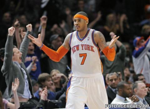 Carmelo Anthony o conduce pe New York Knicks spre a doua victorie consecutivă