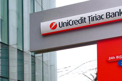 Încă o bancă mare cu profit în scădere: Unicredit Ţiriac Bank a făcut 25 mil. Euro în primul semestru, cu 39% mai putin decât anul trecut
