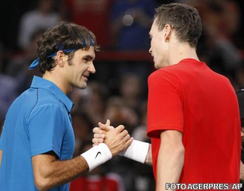 Roger Federer şi Jo-Wilfried Tsonga vor juca finala Mastersului de la Paris