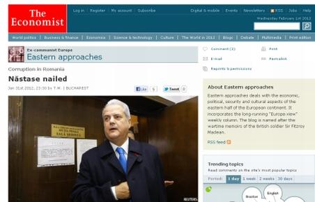 The Economist: "Răstignirea" lui Năstase, un posibil avertisment pentru clasa politică coruptă