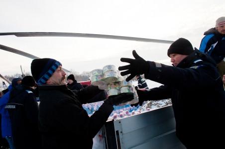 Galaţi: Un pluton de genişti din Brăila detonează troienele de pe DJ 252