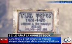 Romania’s flag  flown on the Poienari citadel. Romania will make it into the Book of World Records on May 27
